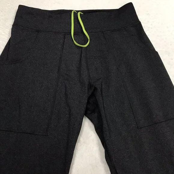 LULULEMON Jogger Men M Black Relaxed Fit Straight Leg Drawstring Trouser Pants - Picture 3 of 14